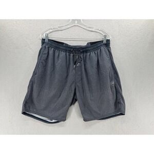 Travis Mathew Shorts Mens Size L Gray Black 2 In One Lined Athletic Performance